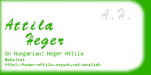 attila heger business card